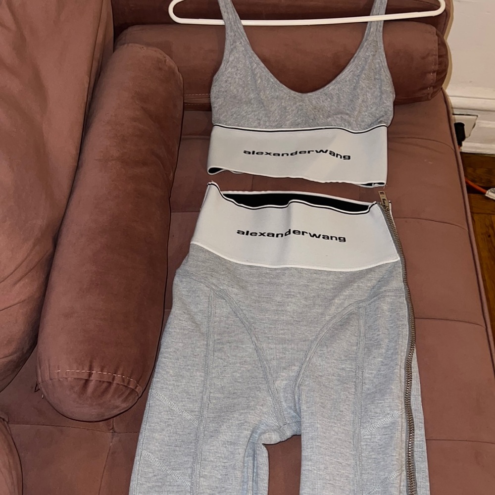 TWO PIECE SET Alexander Wang Ribbed Jersey Two Piece Set